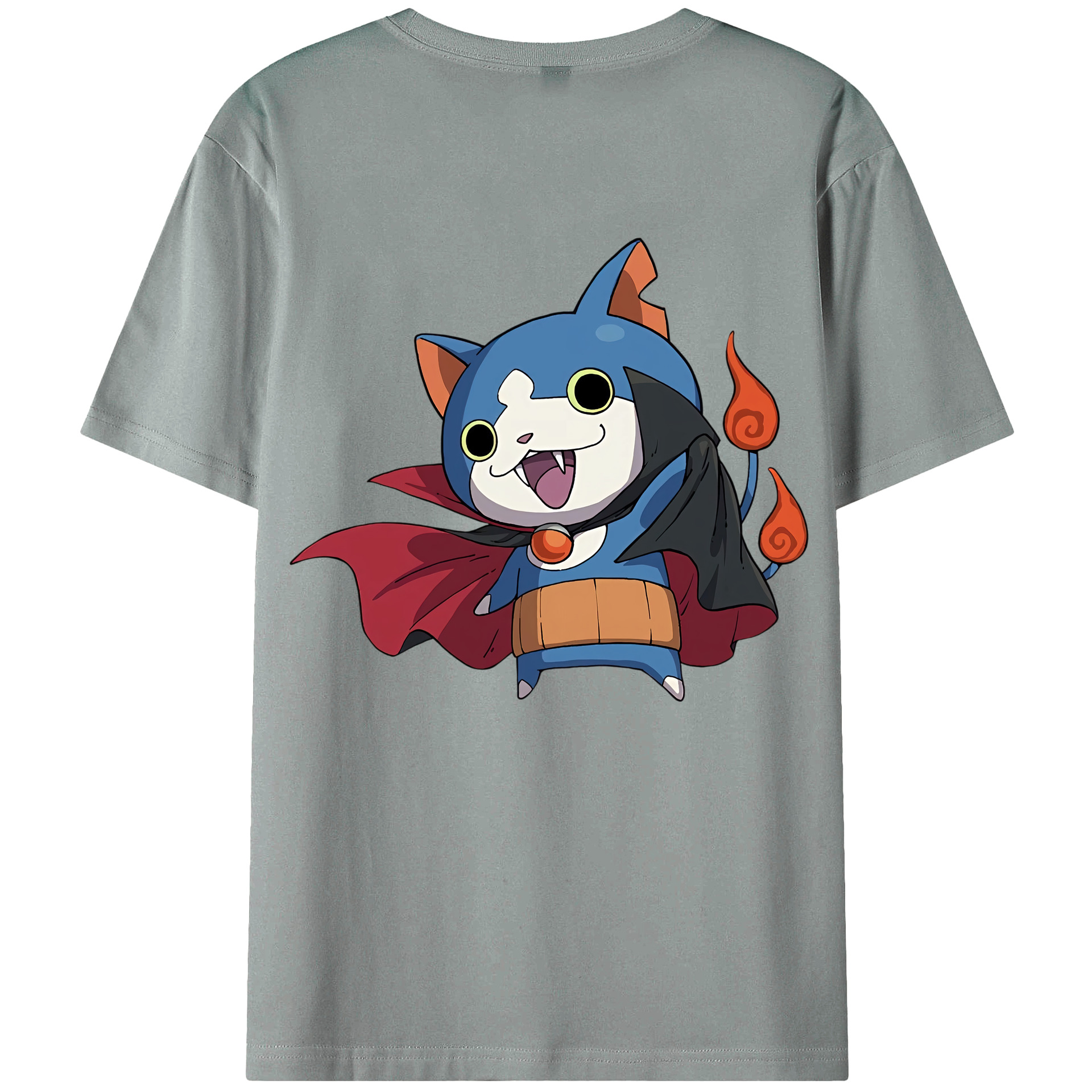 （画像用） 妖怪ウォッチ Yo-kai Watch 綿100％ メンズ半袖Tシャツ（バックプリント） 通気性